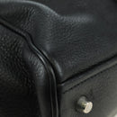 PRADA Tote Bag Leather Black Silver Auth 179445V-17