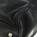 PRADA Tote Bag Leather Black Silver Auth 179445V-18