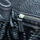 PRADA Tote Bag Leather Black Silver Auth 179445V-23