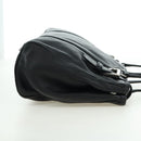 PRADA Tote Bag Leather Black Silver Auth 179445V-4