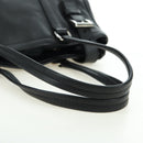 PRADA Tote Bag Leather Black Silver Auth 179445V-7