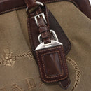 PRADA Hand Bag Canvas Beige Silver Auth 179446-10