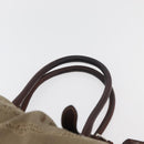 PRADA Hand Bag Canvas Beige Silver Auth 179446-8