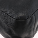 PRADA Hand Bag Leather Black Silver Auth 179447A-15