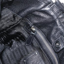 PRADA Hand Bag Leather Black Silver Auth 179447A-21