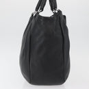 PRADA Hand Bag Leather Black Silver Auth 179447A-4