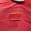 GUCCI GG Canvas Tote Bag Silver Red 113019 Auth 179457-15