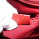 GUCCI GG Canvas Tote Bag Silver Red 113019 Auth 179457-21