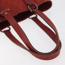 GUCCI GG Canvas Tote Bag Silver Red 113019 Auth 179457-8