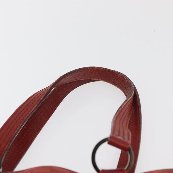 GUCCI GG Canvas Tote Bag Silver Red 113019 Auth 179457