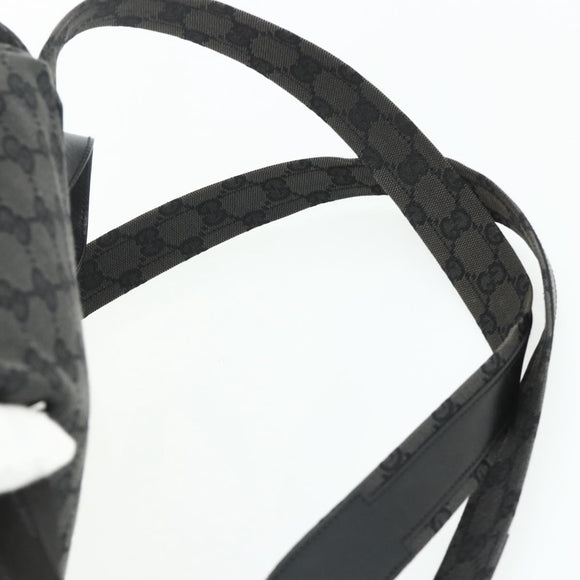 GUCCI GG Canvas Backpack Black Silver 003 0242 Auth 179459