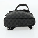 GUCCI GG Canvas Backpack Black Silver 003 0242 Auth 179459-5
