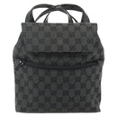 GUCCI GG Canvas Backpack Black Silver 003 0242 Auth 179459-13