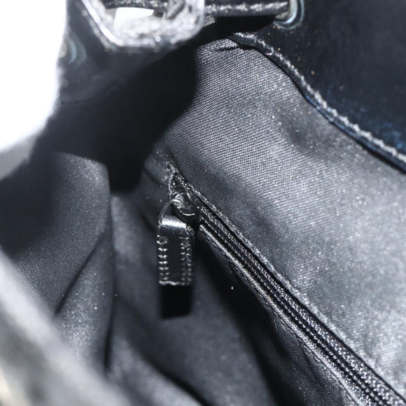 GUCCI GG Canvas Backpack Black Silver 003 0242 Auth 179459