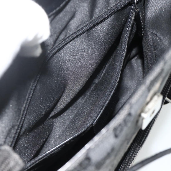 GUCCI GG Canvas Backpack Black Silver 003 0242 Auth 179459