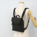 GUCCI GG Canvas Backpack Black Silver 003 0242 Auth 179459-25