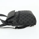 GUCCI GG Canvas Backpack Black Silver 003 0242 Auth 179459-3