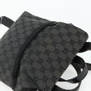 GUCCI GG Canvas Backpack Black Silver 003 0242 Auth 179459-6