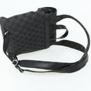 GUCCI GG Canvas Backpack Black Silver 003 0242 Auth 179459-9