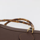 GUCCI Bamboo Tote Bag Leather Brown Gold 002 0260 2615 Auth 179461-8