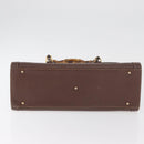 GUCCI Bamboo Tote Bag Leather Brown Gold 002 0260 2615 Auth 179461-9