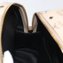 MCM Vicetos Logogram Backpack PVC Leather Ivory Gold Auth 179462-21