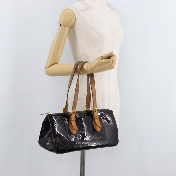 LOUIS VUITTON Monogram Vernis Rosewood Avenue Bag Amarante M93510 Auth 179465