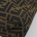 FENDI Zucca Canvas Mamma Baguette Hand Bag Black Brown Auth 179468A-14