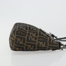 FENDI Zucca Canvas Mamma Baguette Hand Bag Black Brown Auth 179468A-3
