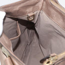 CELINE Shoulder Bag Leather Beige Gold Auth 179469-18