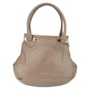 CELINE Shoulder Bag Leather Beige Gold Auth 179469-2