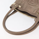 CELINE Shoulder Bag Leather Beige Gold Auth 179469-8