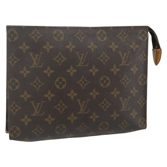 LOUIS VUITTON Monogram Poche Toilette 26 Pouch M47542 LV Auth 179484