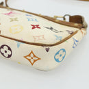 LOUIS VUITTON Monogram Multicolor Pochette Beutel Weiß M92649 LV Auth 179487-14