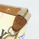 LOUIS VUITTON Monogram Multicolor Pochette Beutel Weiß M92649 LV Auth 179487-9