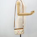 LOUIS VUITTON Monogram Multicolor Pochette Beutel Weiß M92649 LV Auth 179487-22