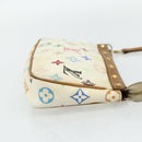 LOUIS VUITTON Monogram Multicolor Pochette Beutel Weiß M92649 LV Auth 179487-4