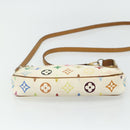 LOUIS VUITTON Monogram Multicolor Pochette Beutel Weiß M92649 LV Auth 179487-5
