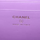 CHANEL Matelasse Ketting Schoudertas Tweed Paars Goud CC Auth 179491SAM-20