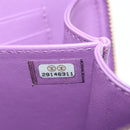 CHANEL Matelasse Ketting Schoudertas Tweed Paars Goud CC Auth 179491SAM-11