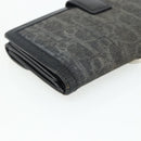 Christian Dior Trotter Canvas Long Wallet Silver Black Auth 179493-11