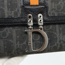 Christian Dior Trotter Canvas Long Wallet Silver Black Auth 179493-12