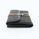 Christian Dior Trotter Canvas Long Wallet Silver Black Auth 179493-4