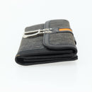 Christian Dior Trotter Canvas Long Wallet Silver Black Auth 179493-5
