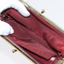 Christian Dior Trotter Canvas Pouch Brown Gold Auth 179495-12