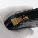 CHANEL Coin Purse Caviar Skin Black Gold CC Auth 179496A-12