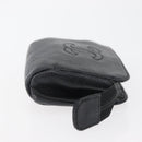 CHANEL Coin Purse Caviar Skin Black Gold CC Auth 179496A-4