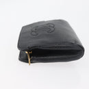 CHANEL Coin Purse Caviar Skin Black Gold CC Auth 179496A-5