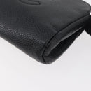 CHANEL Coin Purse Caviar Skin Black Gold CC Auth 179496A-9