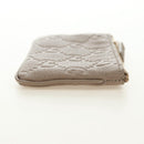 GUCCI GG Emblem Key Pouch Leather Beige Gold 815891 Auth 179515V-4